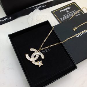 mini star with douple c necklace gold tone for women 2799