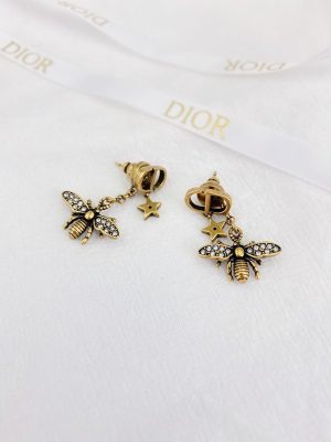3 bee shape earrings gold tone for women 2799