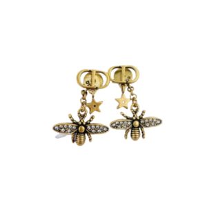 4 bee shape earrings gold tone for women 2799