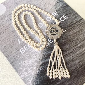 1 big circle pendant pearl necklace white for women 2799