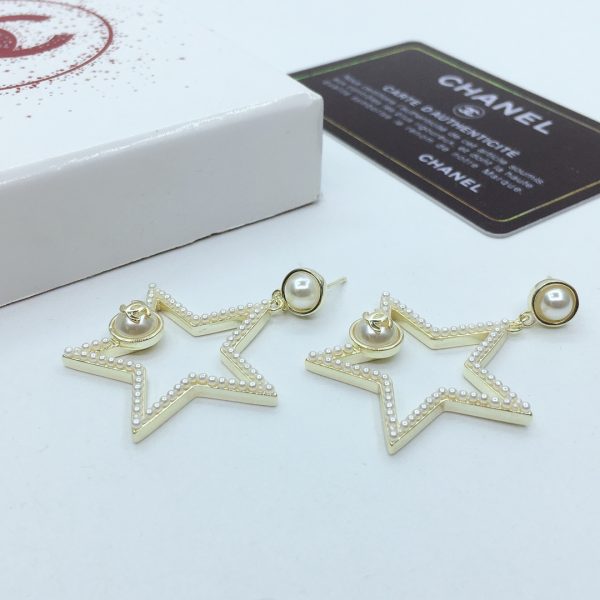 7 star frame earrings gold tone for women 2799