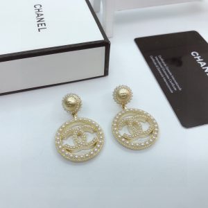 dangling big circle frame earrings gold tone for women 2799