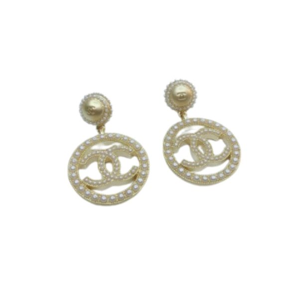 10 dangling big circle frame earrings gold tone for women 2799