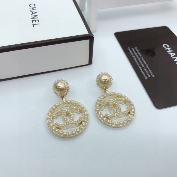 13 dangling big circle frame earrings gold tone for women 2799