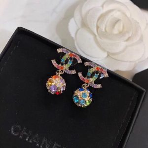 12 dangling sphere sparkling earrings multicolor for women 2799