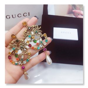 5 attach sparkling stone multicolor earrings gold tone for women 2799