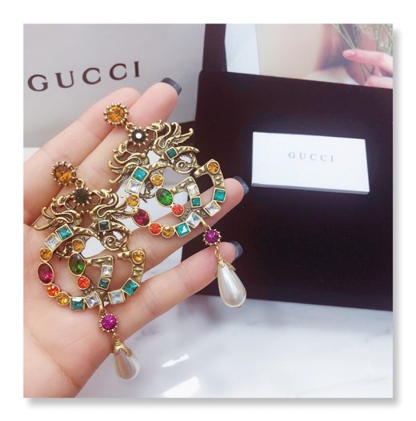 5 attach sparkling stone multicolor earrings gold tone for women 2799
