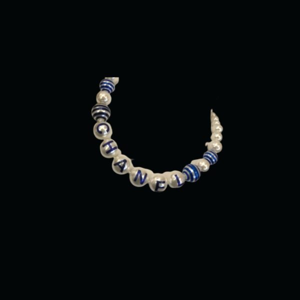 13 printed blue closer chanel bracelet gold tone for women 2799