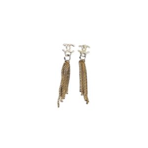 4 chain long shape earrings gold tone for women 2799