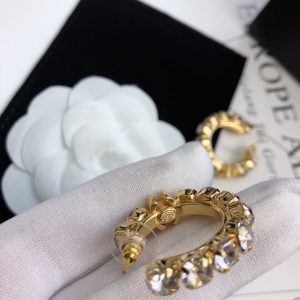 c shape earrings gold tone for women 2799