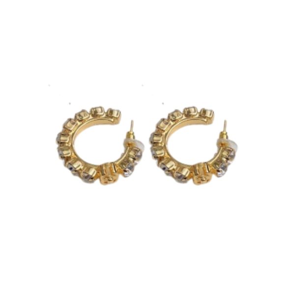 11 c shape earrings gold tone for women 2799