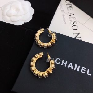 13 c shape earrings gold tone for women 2799