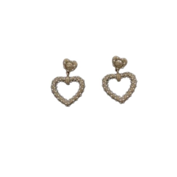 4 lovely heart earrings gold tone for women 2799