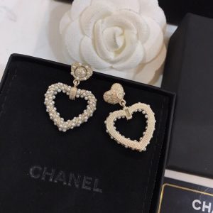 12 lovely heart earrings gold tone for women 2799