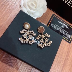 1 fashional douple c earrings gold tone for women 2799