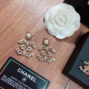 2 fashional douple c earrings gold tone for women 2799