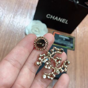 3 fashional douple c earrings gold tone for women 2799