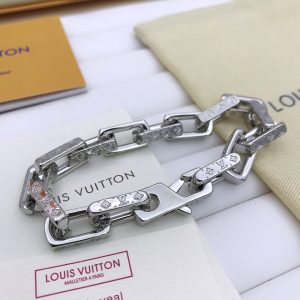 monogram chain bracelet silver tone for men m00308 2799