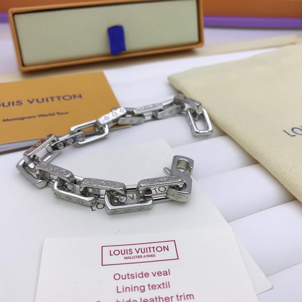 8 monogram chain bracelet silver tone for men m00308 2799