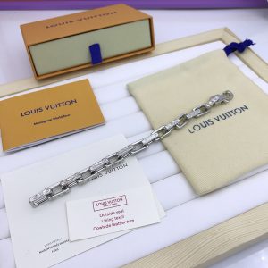 12 monogram chain bracelet silver tone for men m00308 2799