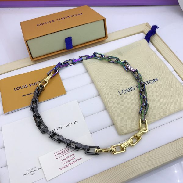 2 combinating color monogram chain necklace multicolor for men 2799