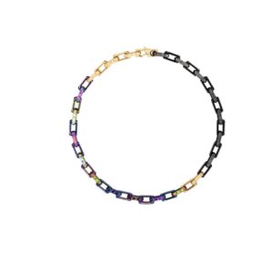 4 combinating color monogram chain necklace multicolor for men 2799