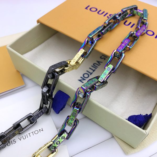 6 combinating color monogram chain necklace multicolor for men 2799
