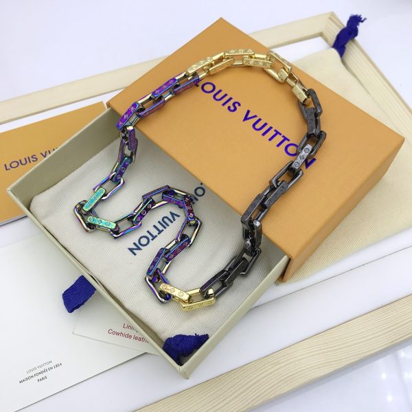 7 combinating color monogram chain necklace multicolor for men 2799