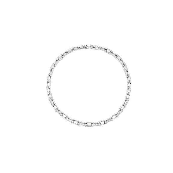 4 monogram chain necklace silver tone for men m00307 2799