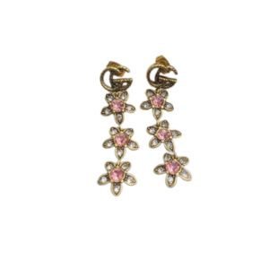 11 triple flower gg earrings gold tone for women 2799