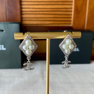 double c pendant earrings silver for women 2799