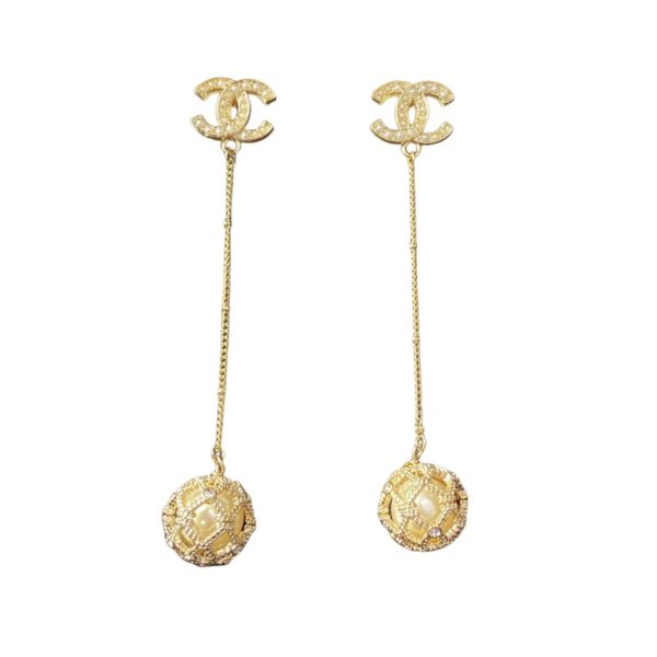 4 long earrings gold for women 2799