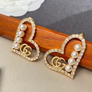 heart peach hollow stud earrings gold for women 2799