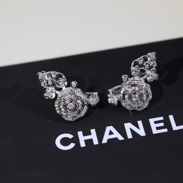 11 hollow camellia earrings silver for women 2799