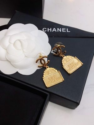 bag shape earrings gold for women 2799