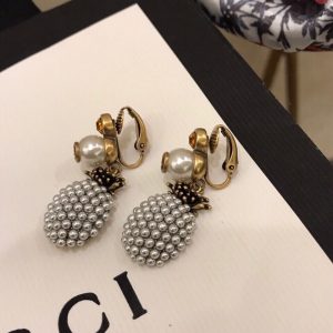pineapple earrings gold for women 2799