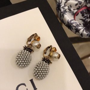 6 pineapple earrings gold for women 2799