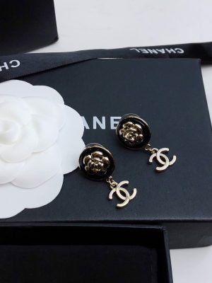 5 flower earrings black for women 2799