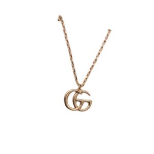 4 douple g frame pendant necklace gold tone for women 2799