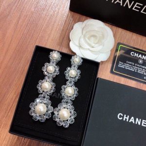transparent pearl earrings white for women 2799