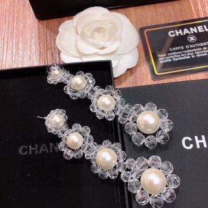 6 transparent pearl earrings white for women 2799