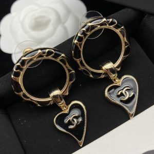 heart earrings black for women 2799 1