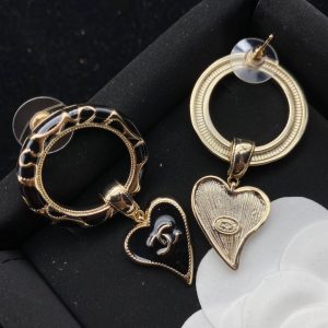 1 heart earrings black for women 2799 1