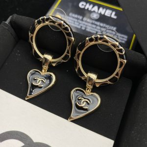2 heart earrings black for women 2799 1