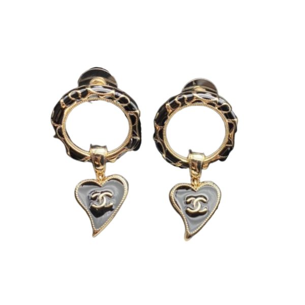 4 heart earrings black for women 2799 1