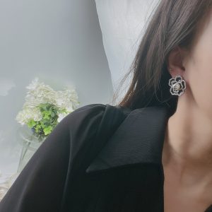 1 sweet lady lettermanllia earrings black for women 2799