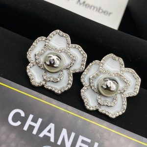 1 sweet lady camellia earrings white for women 2799