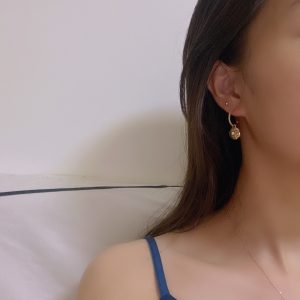 hollow camellia earrings gold for women 2799
