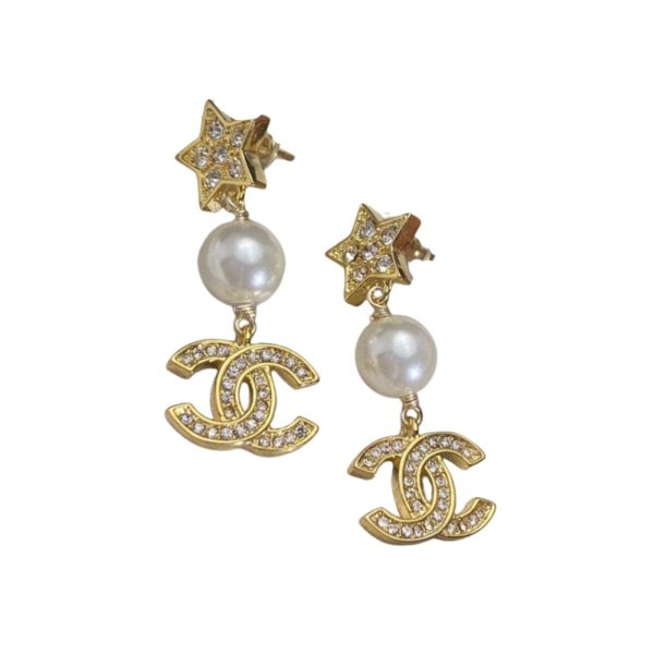 4 star earrings gold for women 2799