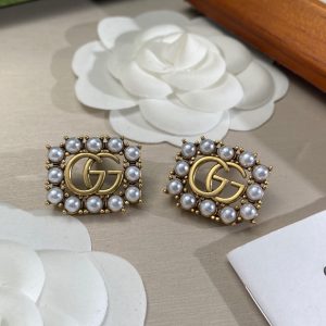 2 double g earrings white for women 2799